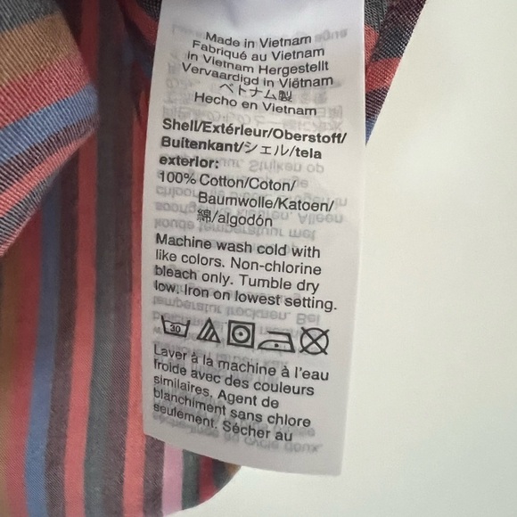 Madewell Courier Button Back Shirt Rainbow Mulled Wine Smith Stripe Contemporary - Picture 13 of 13